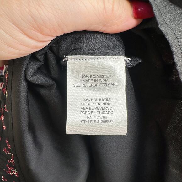 Patrons of Peace Adele Tie Back Paisley Floral Short Sleeve Babydoll Mini Dress - Picture 8 of 14